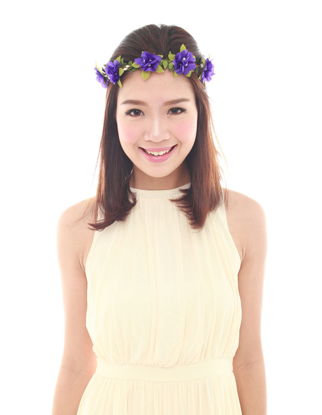 Lola  Floral Crown in Purple